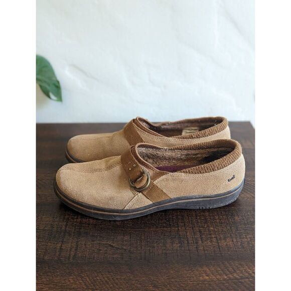 Keds Women's Springy Steps Brown Suede Faux Fur Loafer Shoes - Size 8 - Picture 2 of 8